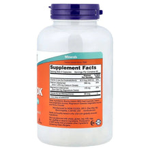 Supplement facts panel on back of NOW supplement bottle, 180 capsules