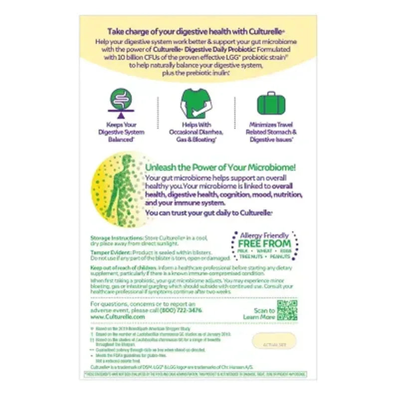 Culturelle Daily Probiotic Supplement Capsules, 10 Billion CFU (80 Ct.)