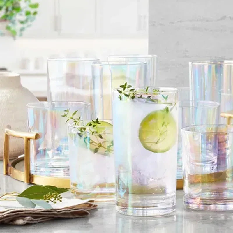Member'S Mark 16-Piece Crystal Drinkware Set (Assorted Colors)