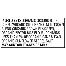 bettergoods tortilla chips ingredients panel with organic ground blue corn