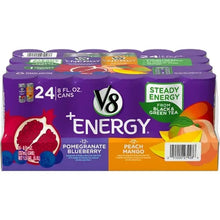 V8 +Energy 24-pack can case with Steady Energy from Black Tea and Green Tea