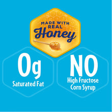 Honey Maid honeycomb badge: made with real honey, no high fructose corn syrup