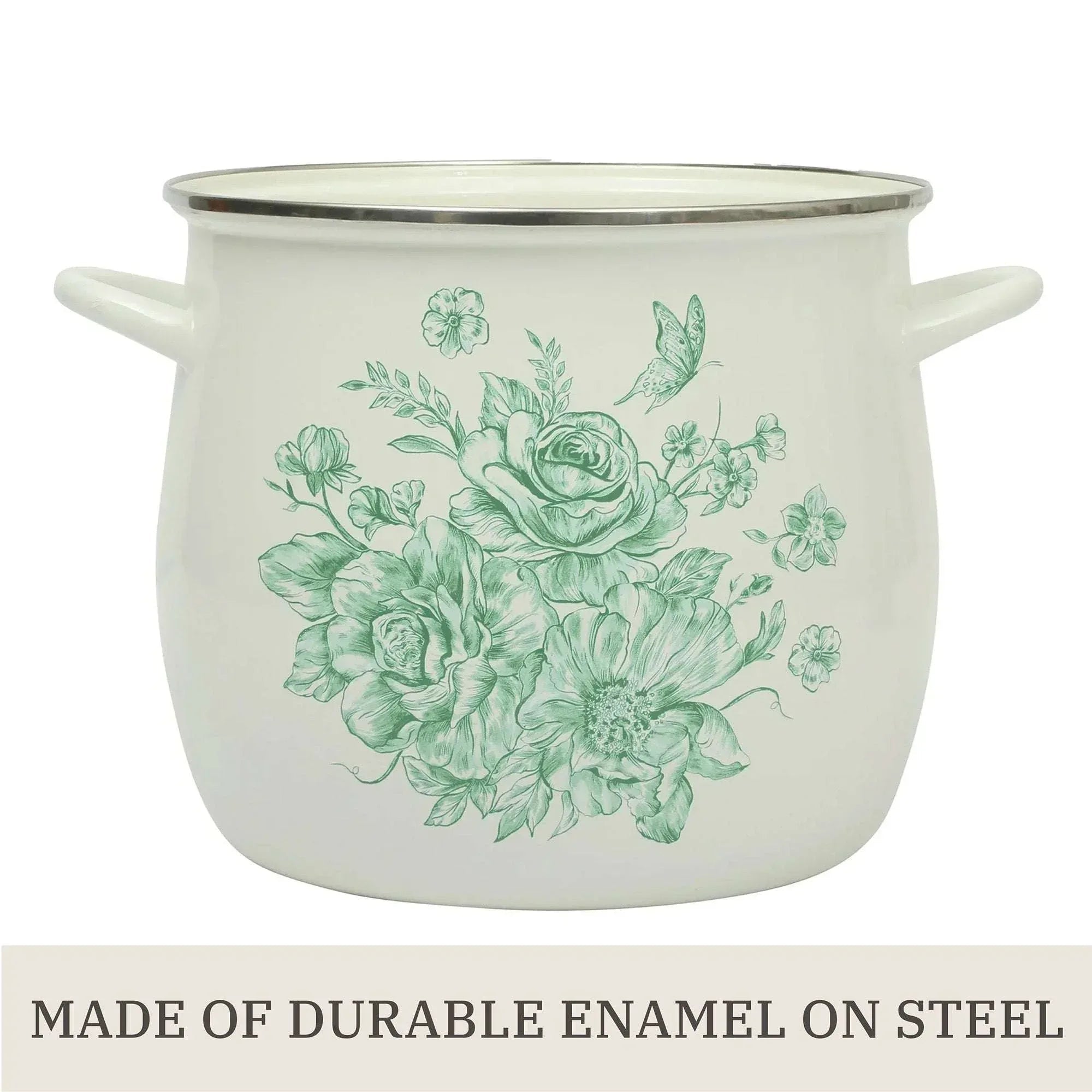 The Pioneer Woman Agatha 12-Quart Enamel on Steel Stock Pot