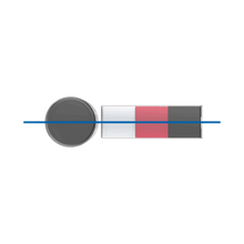 Bottle sleeve and cartridge insert components, gray circle with red and black strip