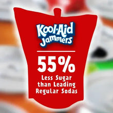 Kool-Aid Jammers pouch label: 55% less sugar than leading regular sodas