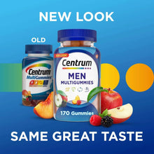 Centrum Men Multigummies bottles with fruit and vegetable pieces, 170 gummies
