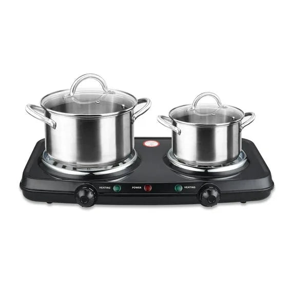 Mainstays Portable Double Burner and Hot Plate, 120V~ 1800W