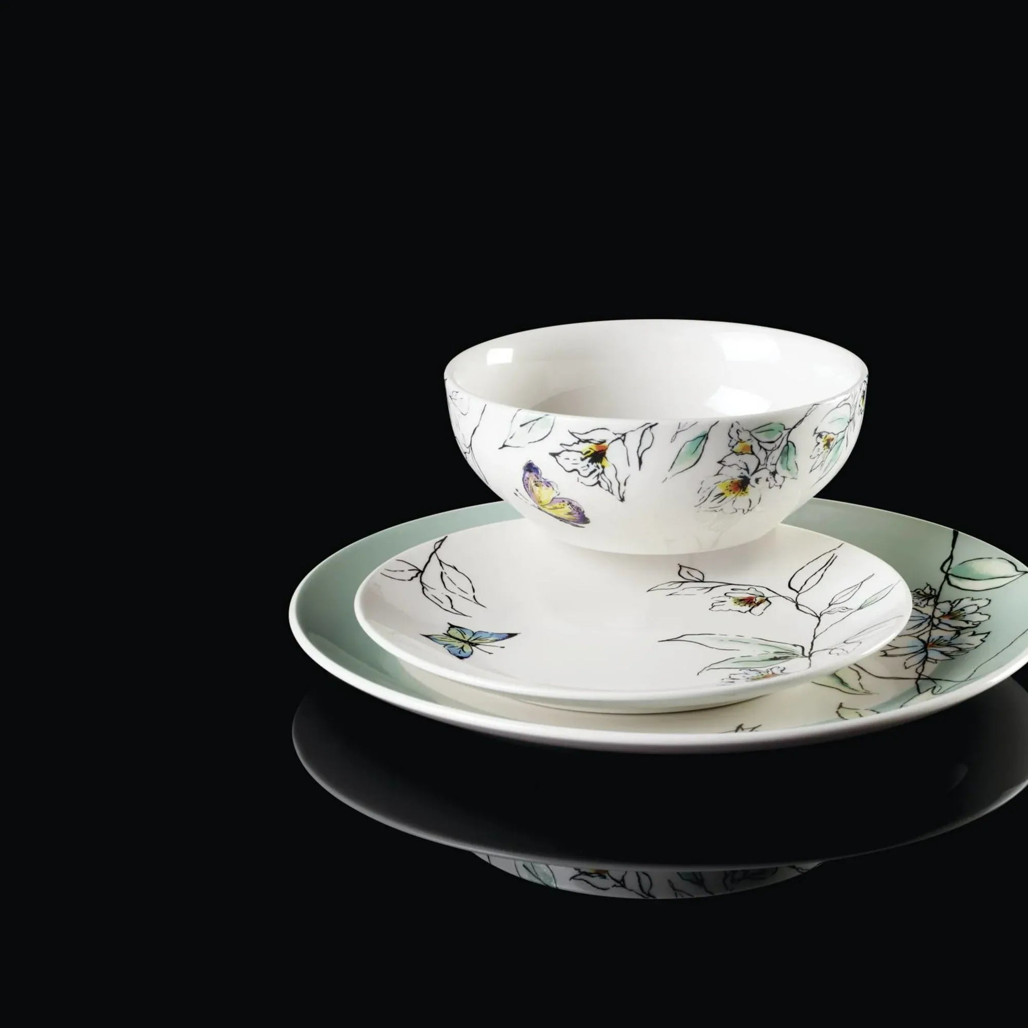 Oneida Entertain 365 12-Piece Botanica Dinnerware Set (Service for 4)