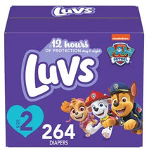 Diaper pack with purple Paw Patrol design, size 2, 264 diapers