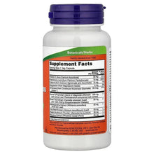 NOW Adrenal Stress Support bottle with back Supplement Facts label