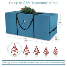 Blue Christmas tree storage bag for up to 7.5 ft disassembled trees