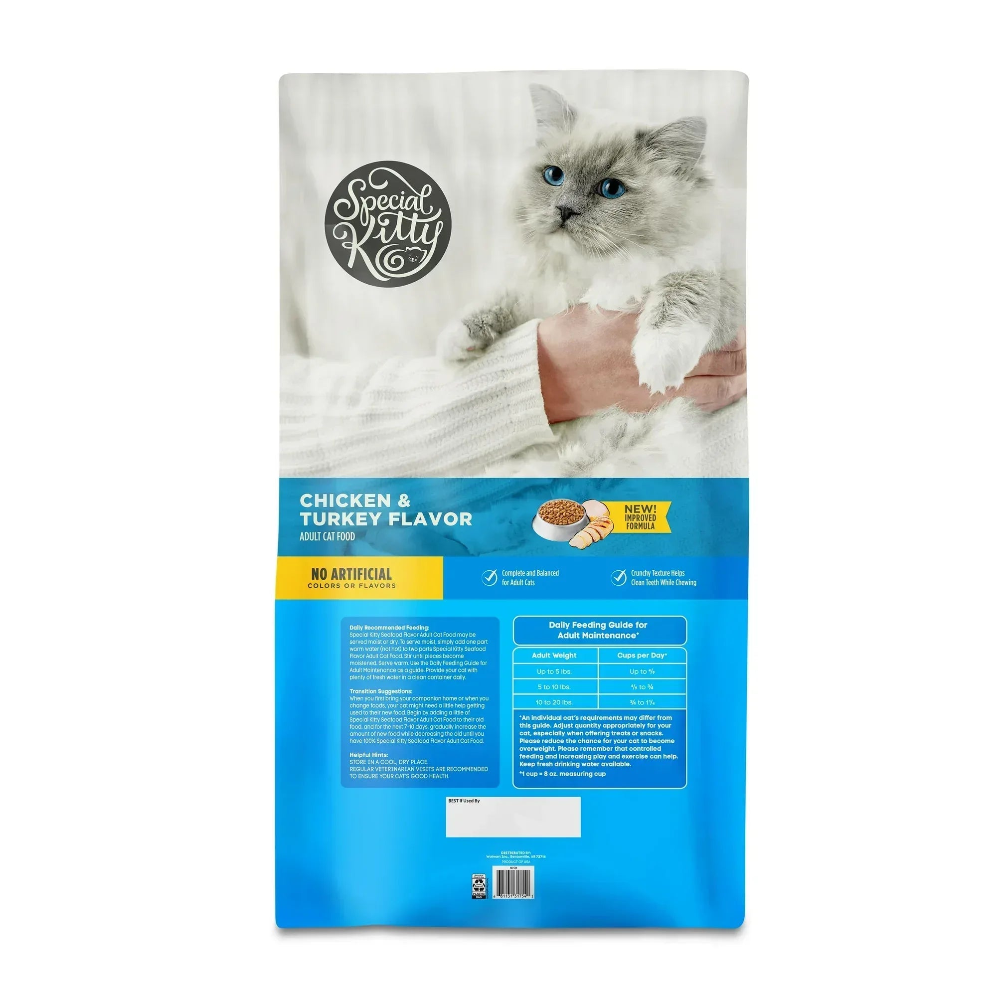 Special Kitty Complete Nutrition Chicken & Turkey Flavor Dry Cat Food, 16 lb Bag