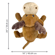Jumbo plush moose dog toy, tan head and brown body with long ears