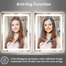 LED bathroom mirror demonstrating anti-fog clear view with illuminated white frame