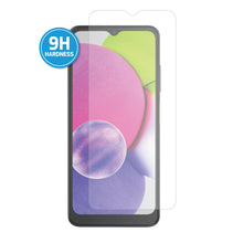Tempered glass screen protector, clear sheet with 9H hardness shield icon