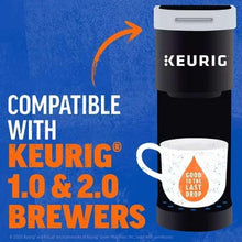Keurig compatible K-Cup pods graphic with Maxwell House light breakfast blend cup icon