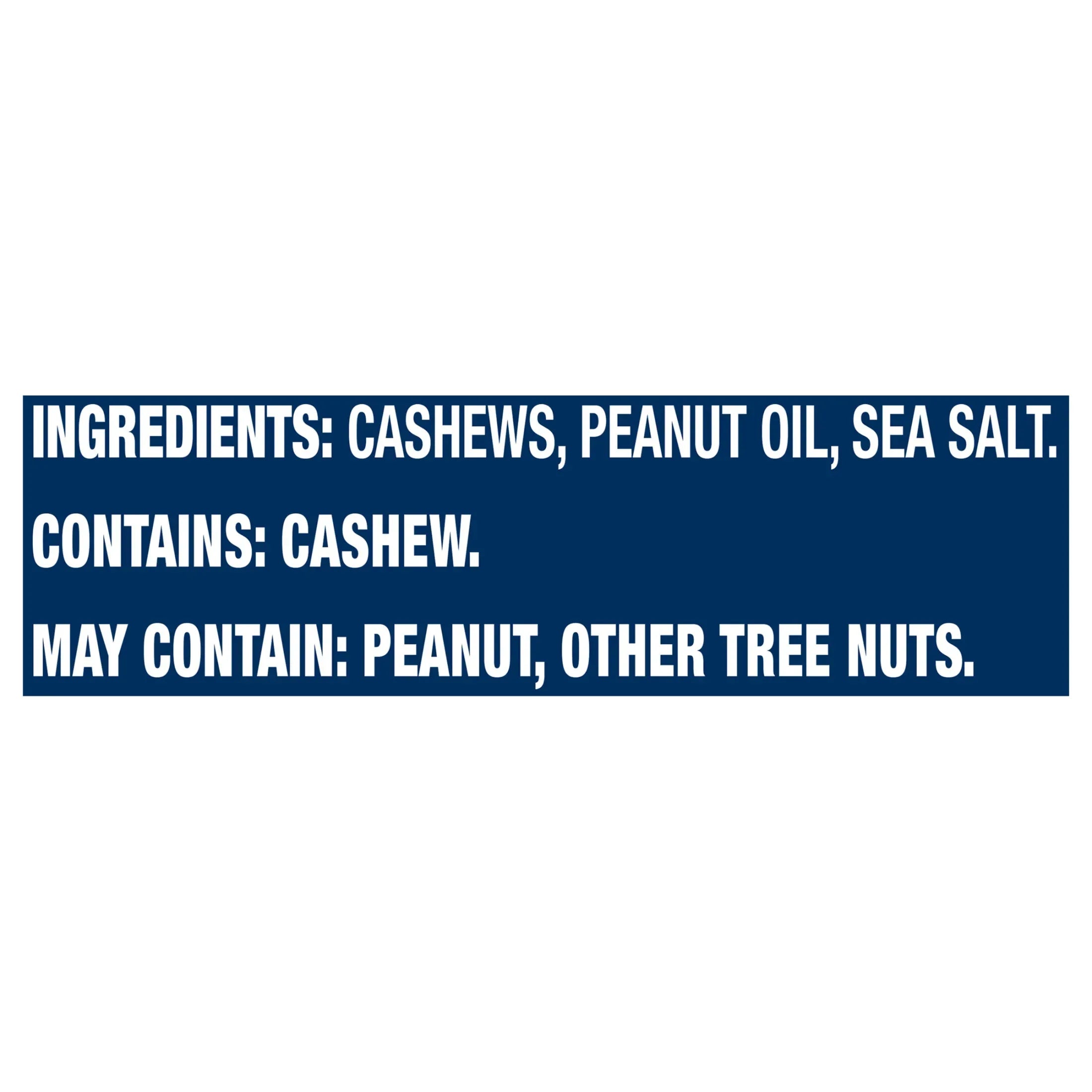 PLANTERS Deluxe Lightly Salted Whole Cashews, Party Snacks, Plant Based Protein, 18.25 oz Steel Can (1 Canister)