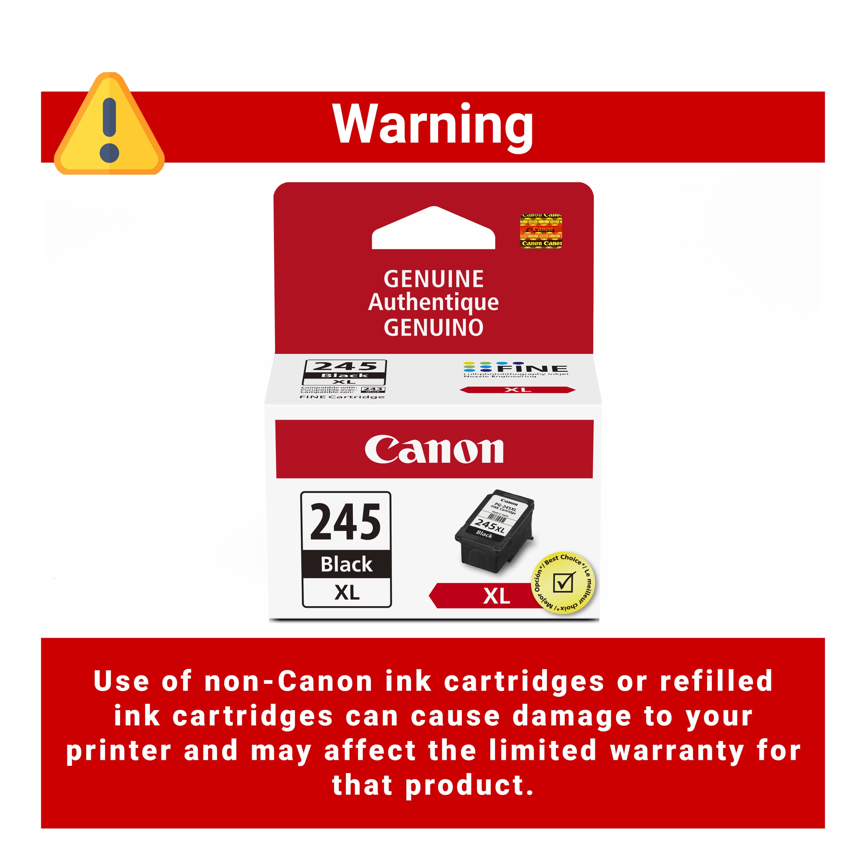 Canon PG-245 XL High Yield Black Ink Cartridge