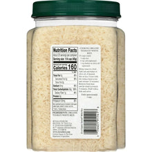 Organic white basmati rice jar back with Nutrition Facts and instructions
