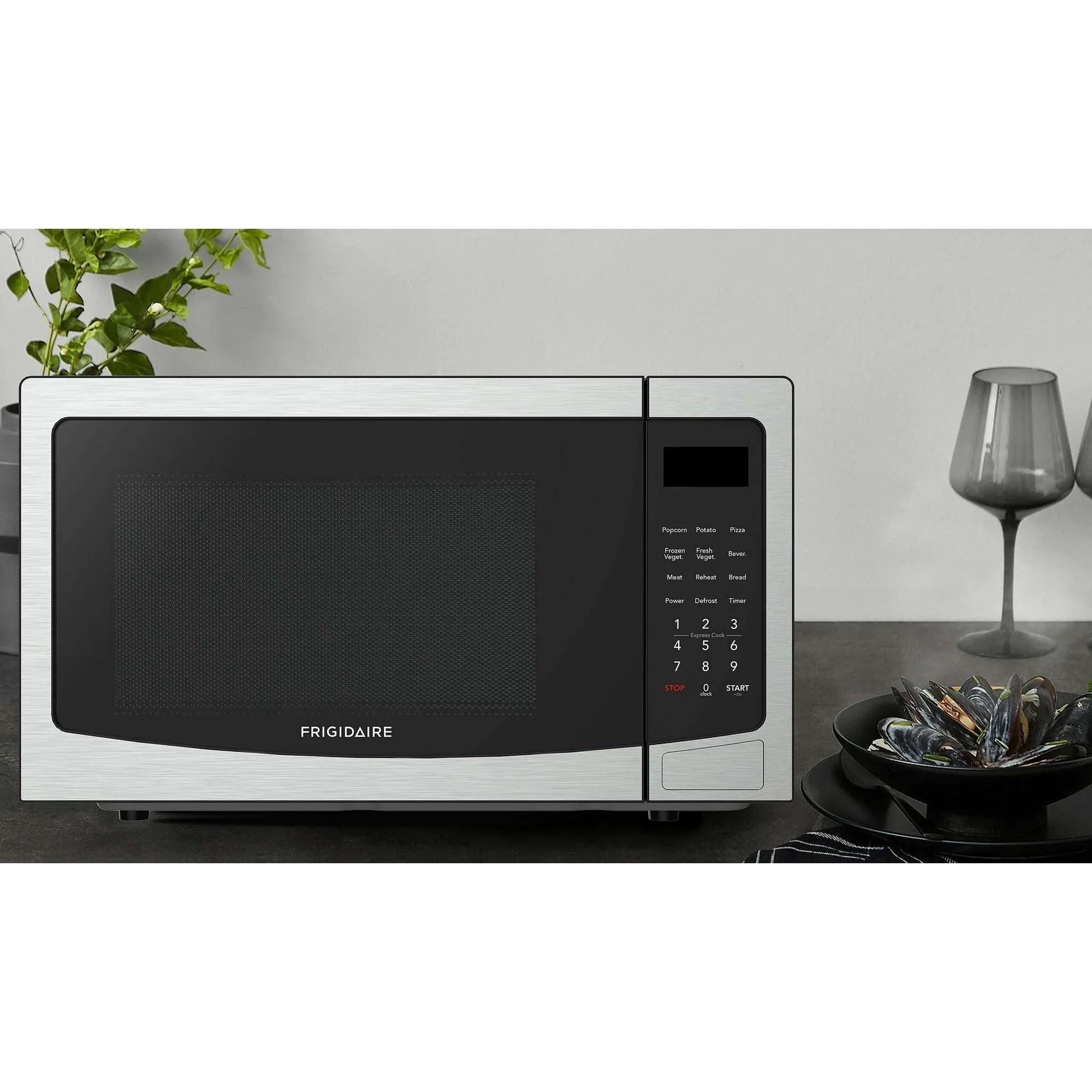 Frigidaire, 1.1 Cu. Ft. Countertop Microwave Oven, EMW1134, Stainless Steel - USA MEGA SHOP