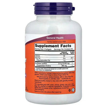 Sunflower lecithin supplement bottle back label with Supplement Facts panel and purple cap