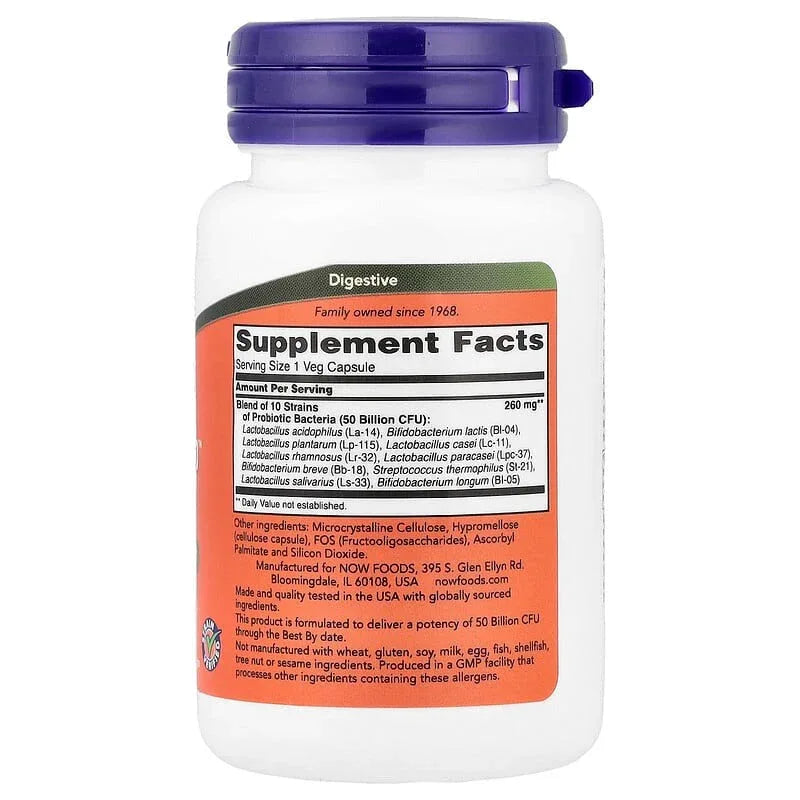 NOW Foods, Probiotic-10â„¢ 25 Billion, 50 Billion, & 100 Billion - USA MEGA SHOP