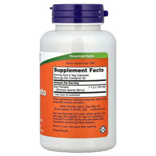Saw Palmetto Berries supplement bottle back with Supplement Facts label