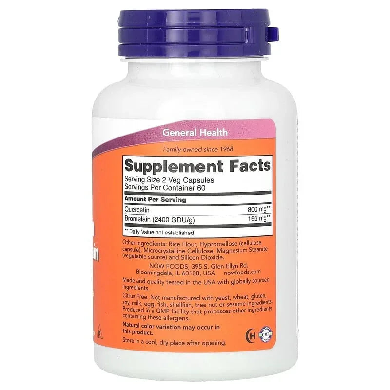 NOW Foods, Quercetin with Bromelain