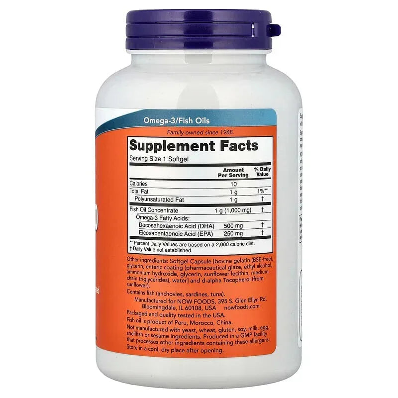 NOW Foods, DHA-500 Fish Oil, Softgels