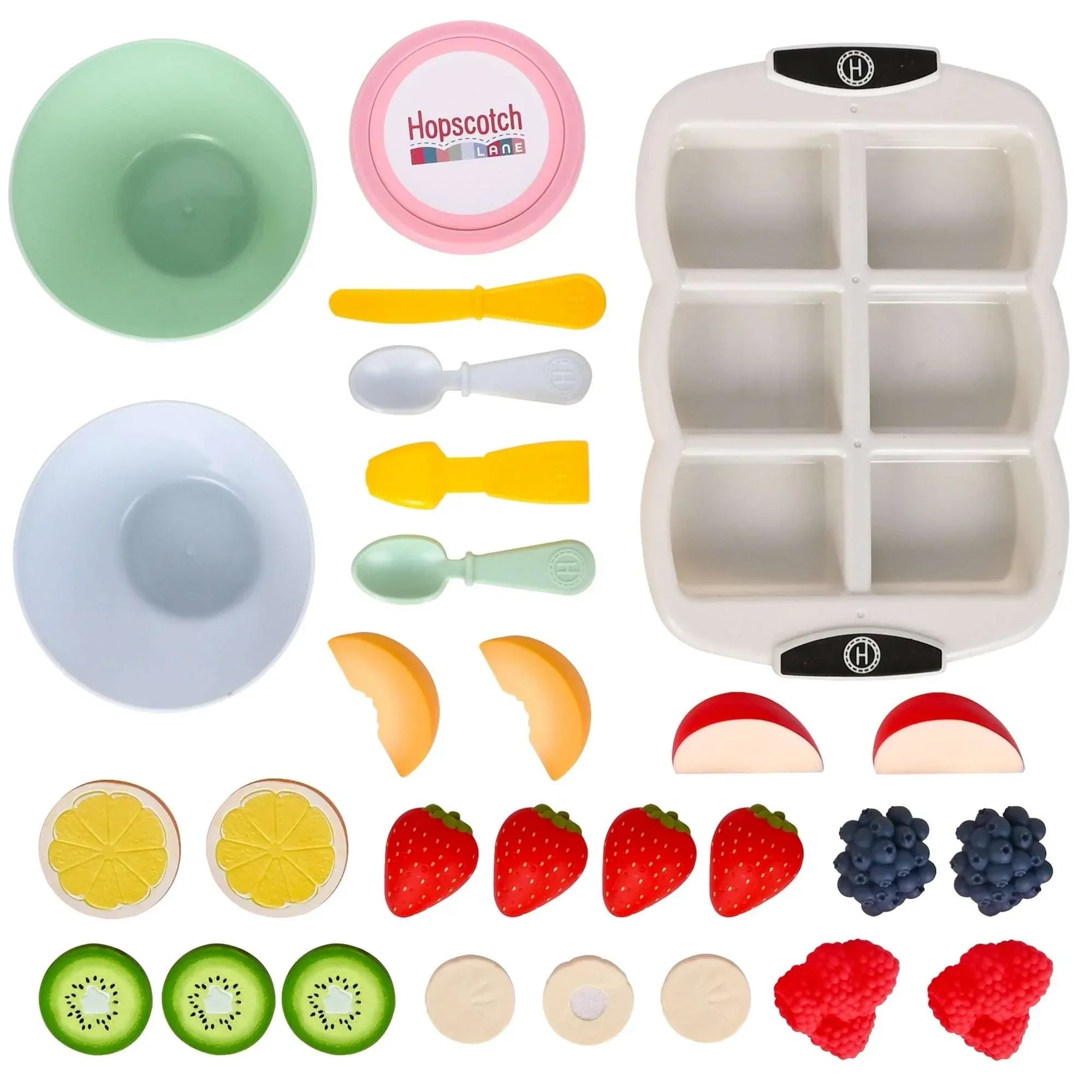 Hopscotch Lane Yogurt Treat 30 Piece Set - Baby Doll Breakfast & Doll Accessories Kids Ages 3+ - USA MEGA SHOP