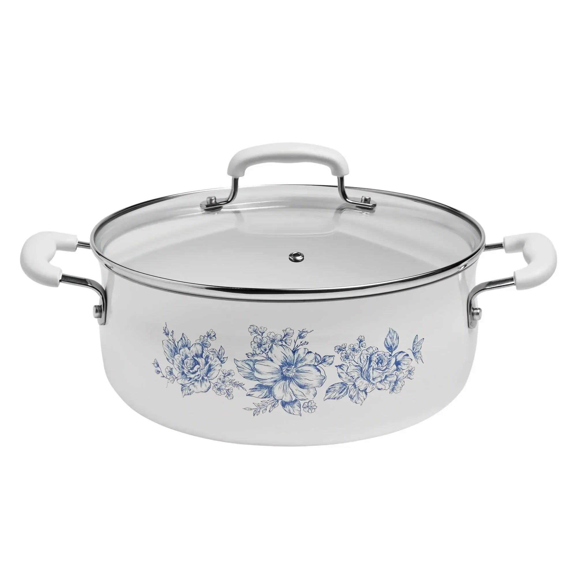 The Pioneer Woman 12-Piece Classic Ceramic Cookware Set, Agatha Blue