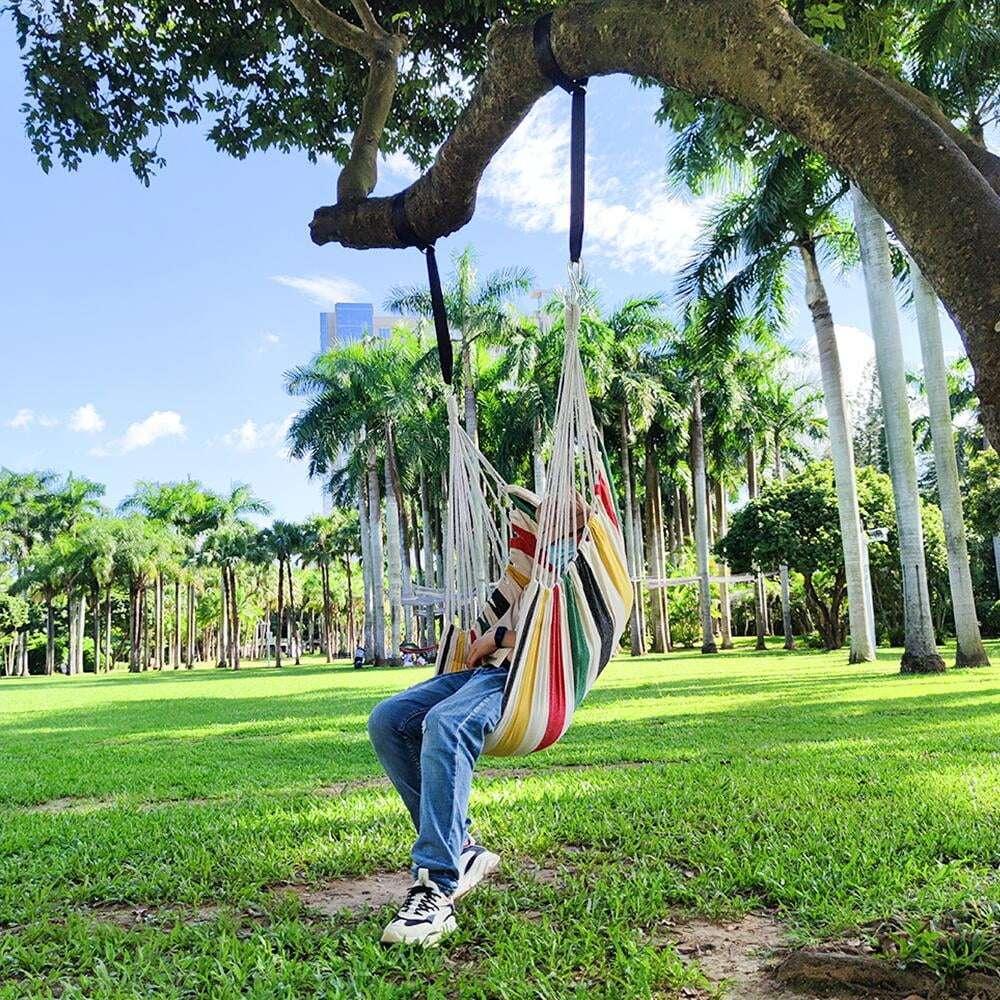 QUANFENG QF Hanging Hammock Chair Patio Indoor and Outdoor Hammock Swing Support 330 lbs - USA MEGA SHOP
