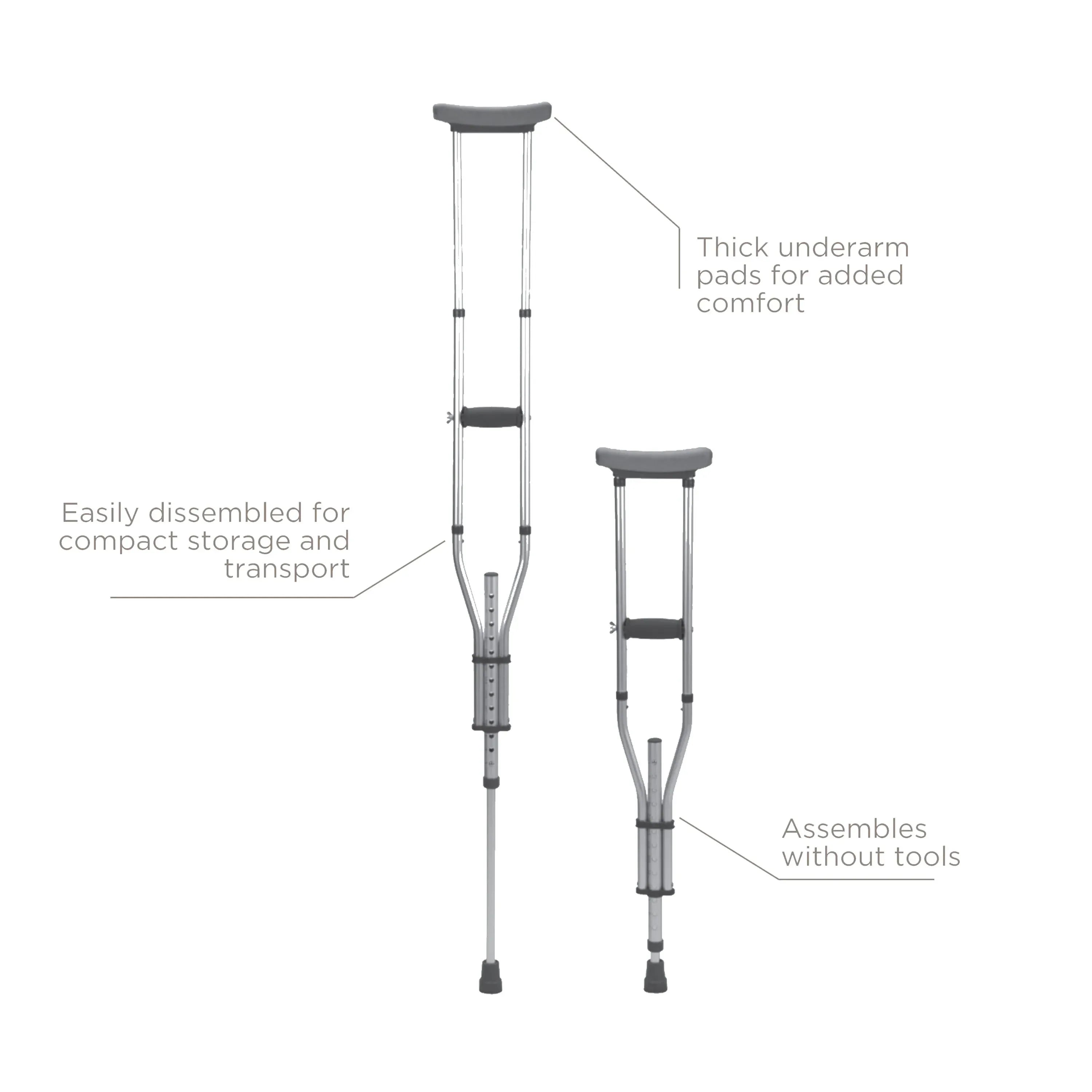 Equate Universal Crutches – Adjustable Walking Support for Adults