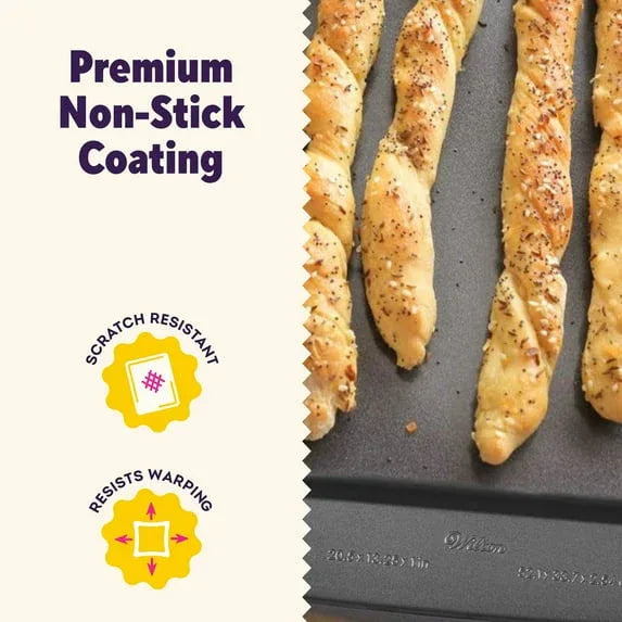 Wilton Premium Non-Stick Steel Cookie Sheet 13" x 20" Rectangular Baking Tray, Packaging May Vary - USA MEGA SHOP