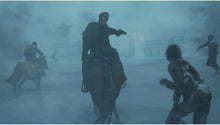 The Last of Us Part II Remastered PS5 game: group of survivors running through fog