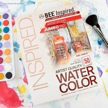 Watercolor paper jumbo pad, 50 sheets, textured surface for wet media