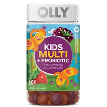 OLLY Kids multivitamin + probiotic gummy bottle, berry flavor, 160 count