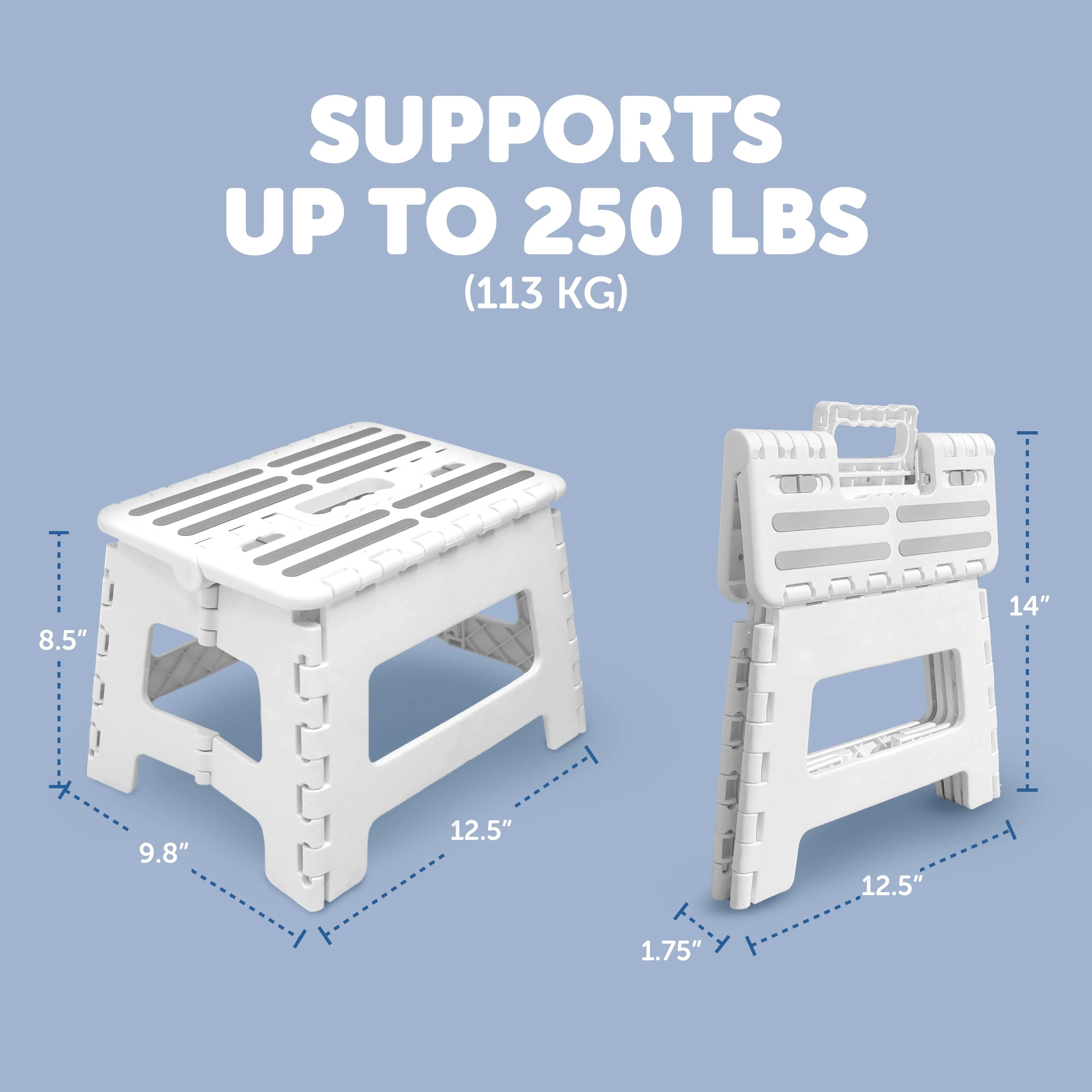 Jool Baby Click N’ Climb Locking Step Stool with Non-Slip Surface and Carry Handle, White