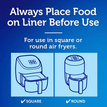 Air fryer parchment liner sheets for square or round air fryer baskets
