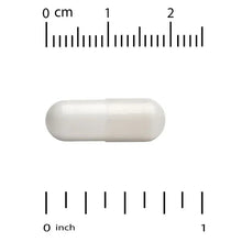 Biotin softgel capsule size chart with ruler marks