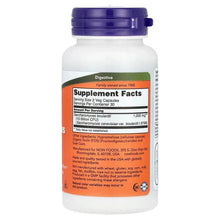 NOW Saccharomyces Boulardii supplement facts label on bottle back, digestive section