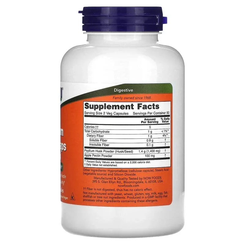 NOW Foods, Psyllium Husk Caps, 500mg & 700 mg (0.5 g per Capsule)