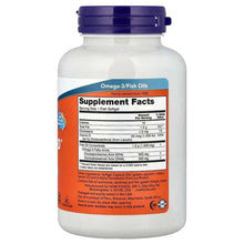 Ultra Omega 3-D fish oil supplement facts label on bottle back