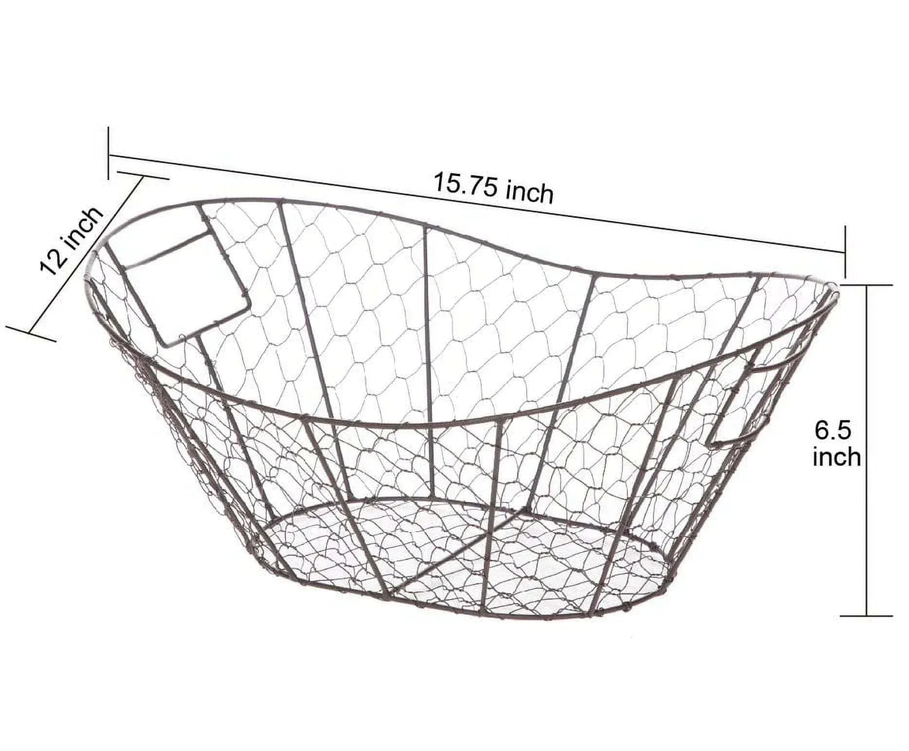 Mainstays Chicken Wire Decorative Storage Basket with Handles - USA MEGA SHOP