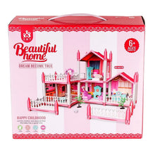 Pink princess dollhouse playset in retail box