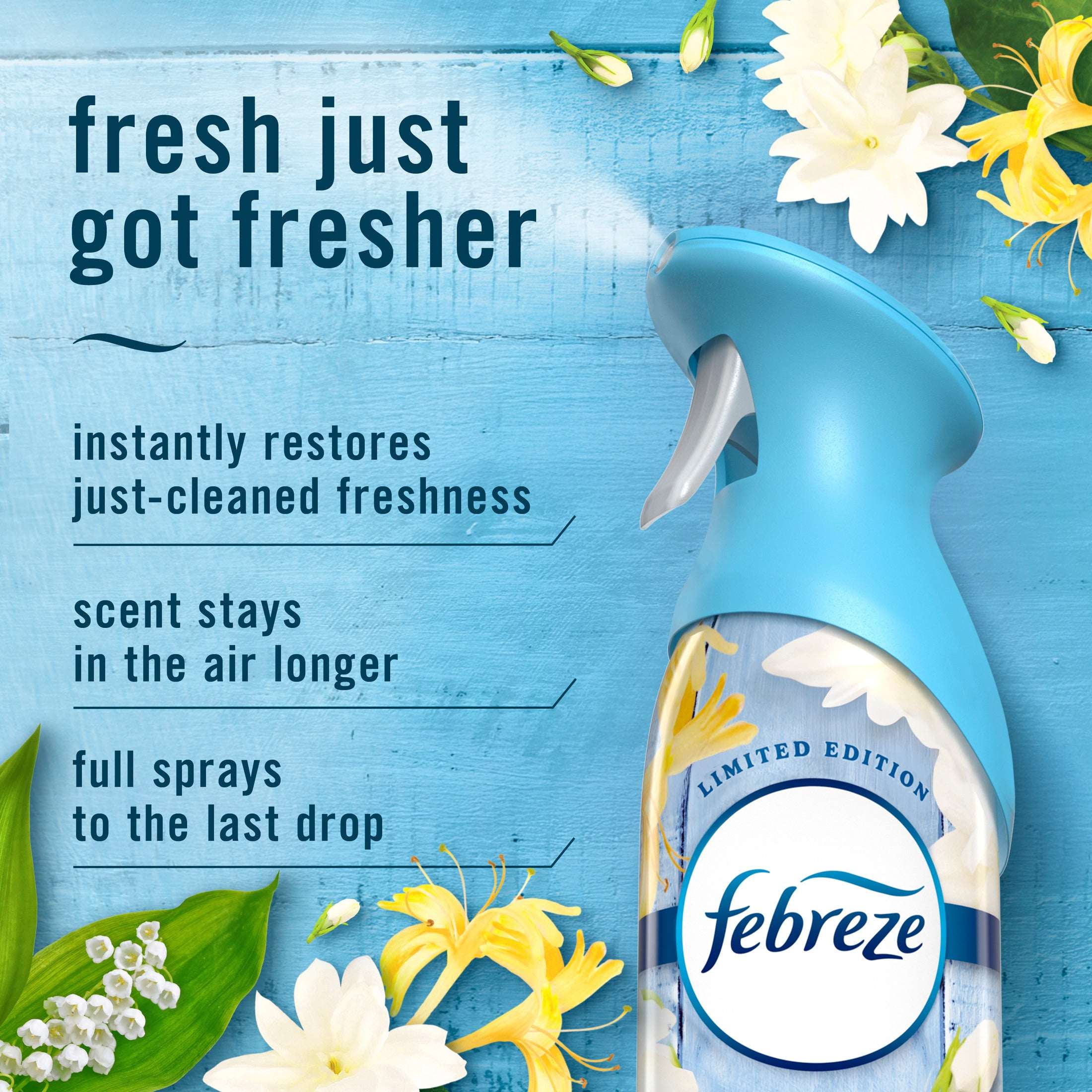 Febreze Air Mist Jasmine & Honeysuckle Air Freshener Spray, 8.1oz, 2 Count