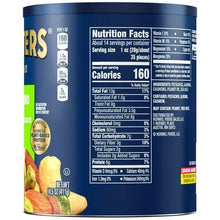 PLANTERS Deluxe Pistachio Mix Nutrition Facts panel on can side