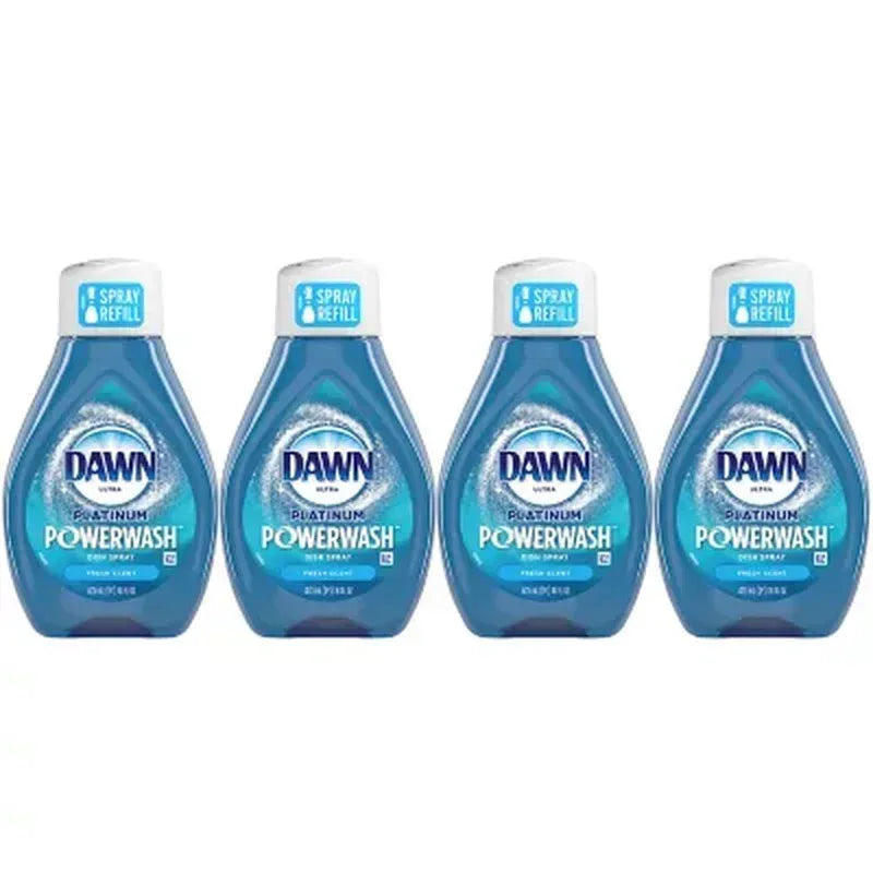Dawn Platinum Powerwash Dish Soap Spray Refill, Fresh Scent (16 Fl. Oz., 4 Ct.)