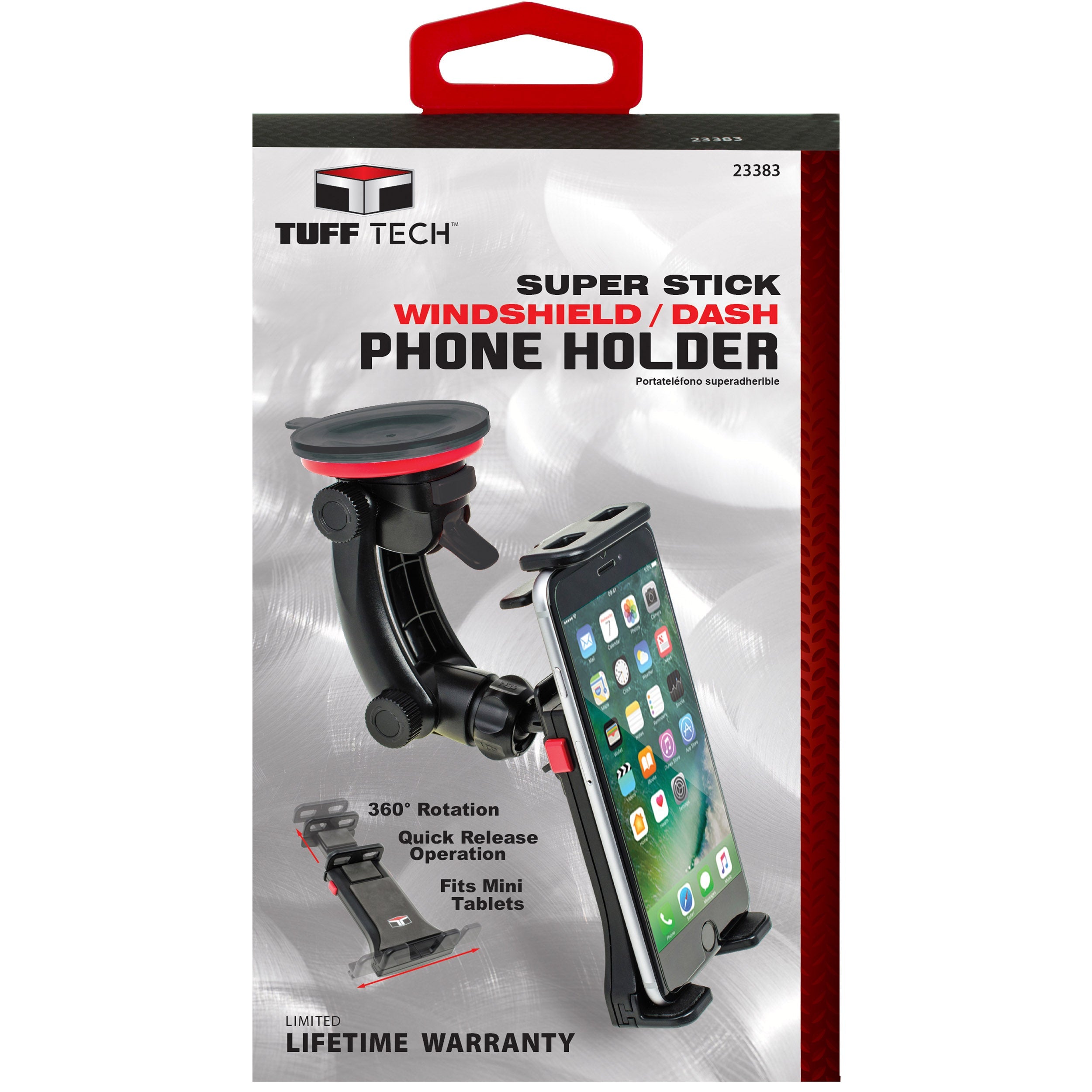 Tuff Tech Super Stick Windshield and Dash Mount Phone Holder