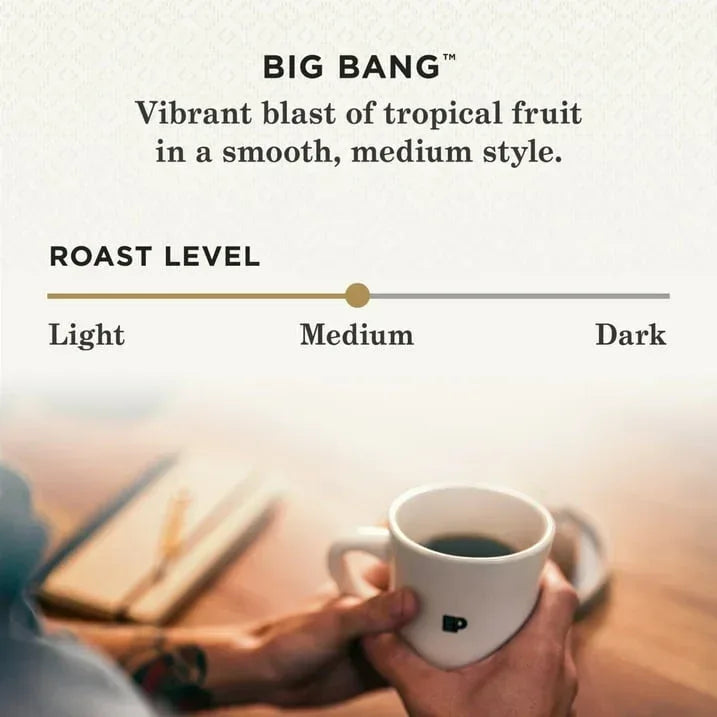 Peet's Coffee Big Bang Premium Medium Roast Single Serve Coffee Pods, 22 Count